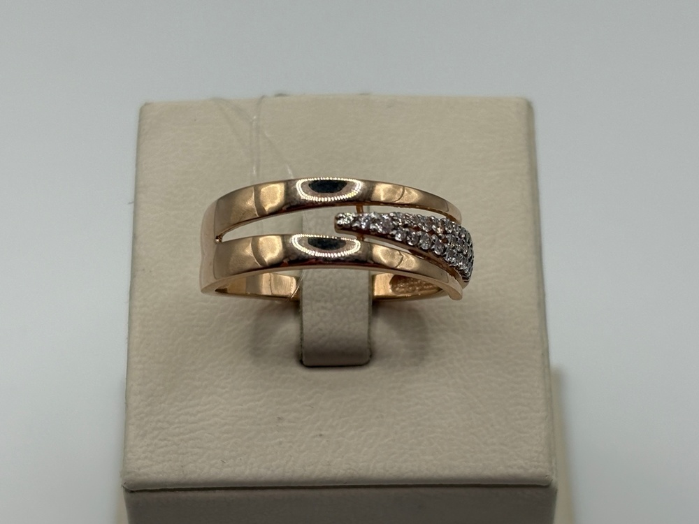 КОЛЬЦО С КАМНЯМИ (Au 585)