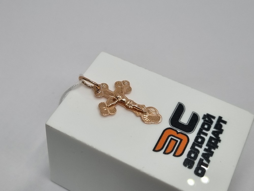 ПОДКБК585 ПОДВЕСКА КРЕСТ БЕЗ КАМНЯ (Au 585)