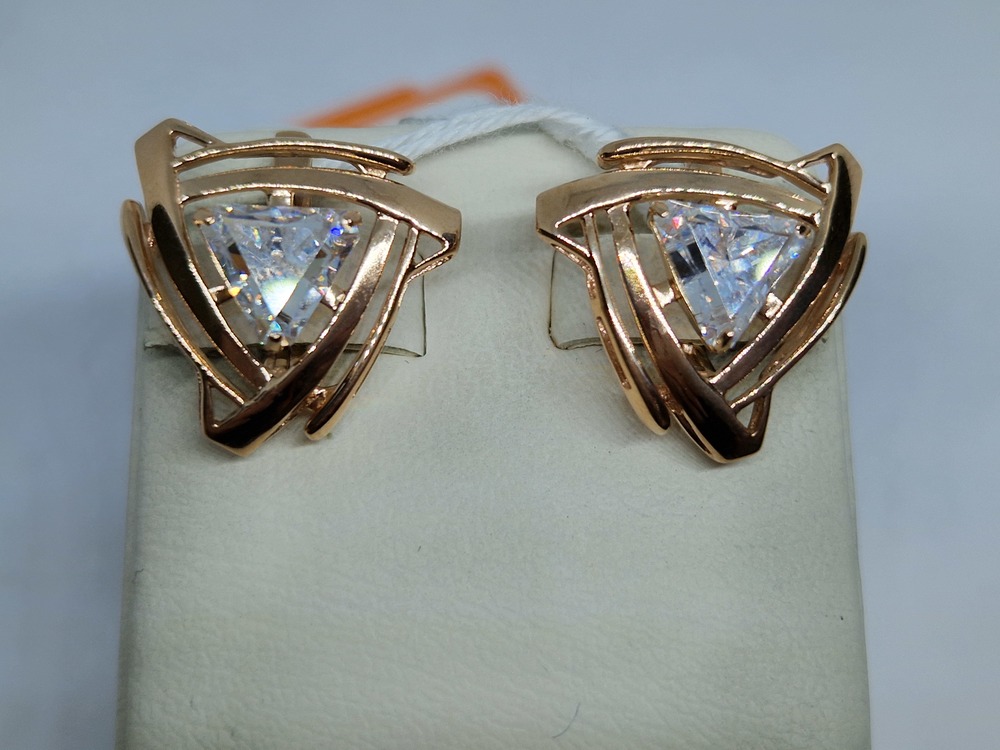 СЕРЬГИ С КАМНЕМ (Au 585)