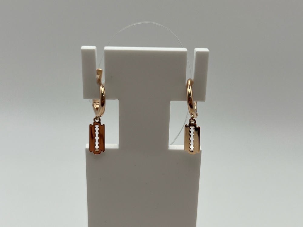 С10015203 СЕРЬГИ БЕЗ КАМНЯ (Au 585)