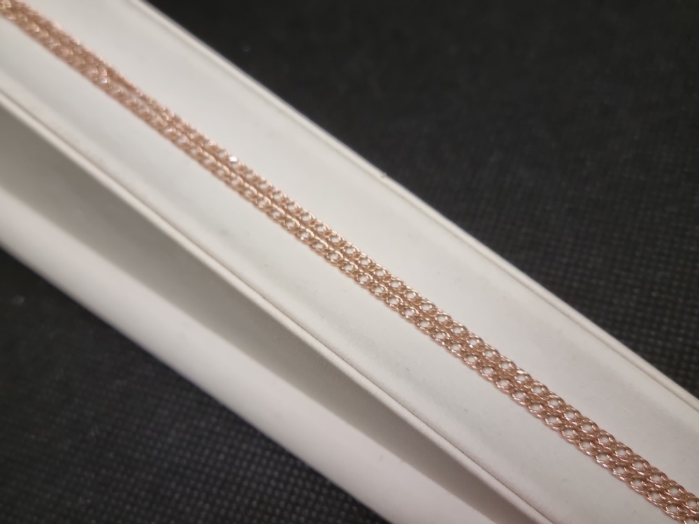 ЦЕПЬ ПУСТОТЕЛАЯ Ромб двойной (Au 585)