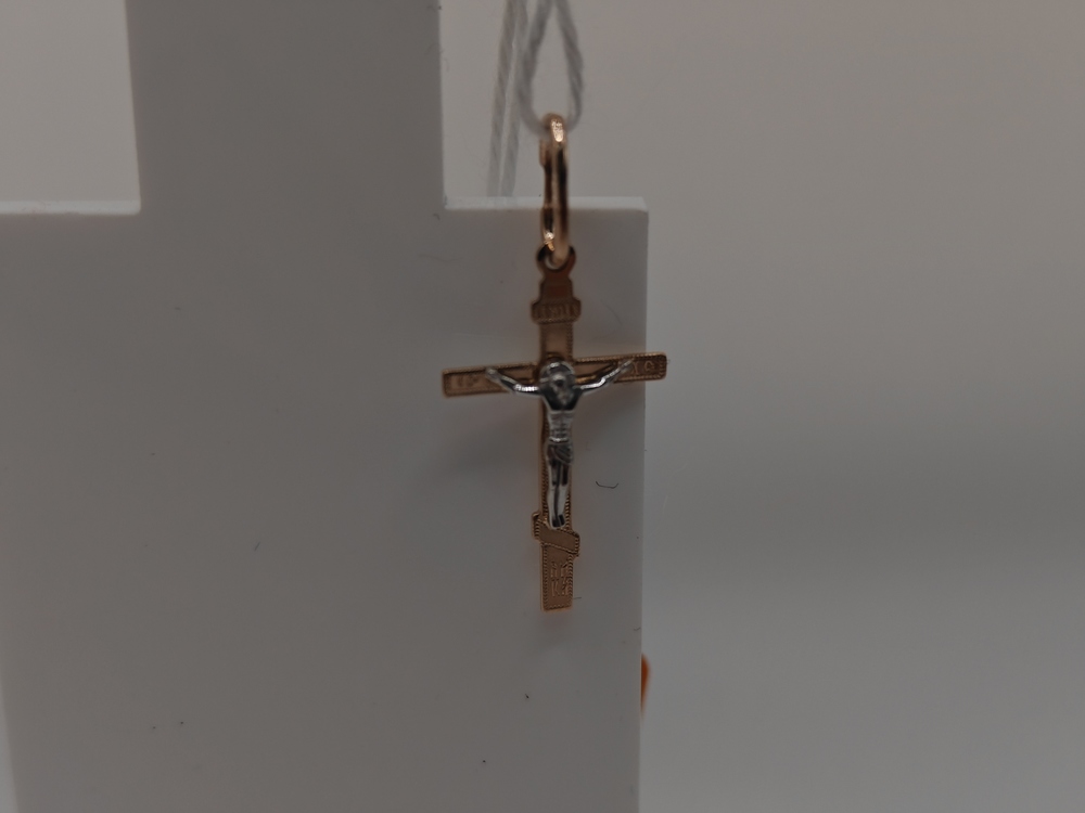 ПОДКБК585 ПОДВЕСКА КРЕСТ БЕЗ КАМНЯ (Au 585)