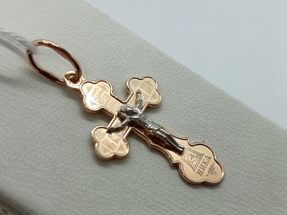 ПОДКБК585 ПОДВЕСКА КРЕСТ БЕЗ КАМНЯ (Au 585)