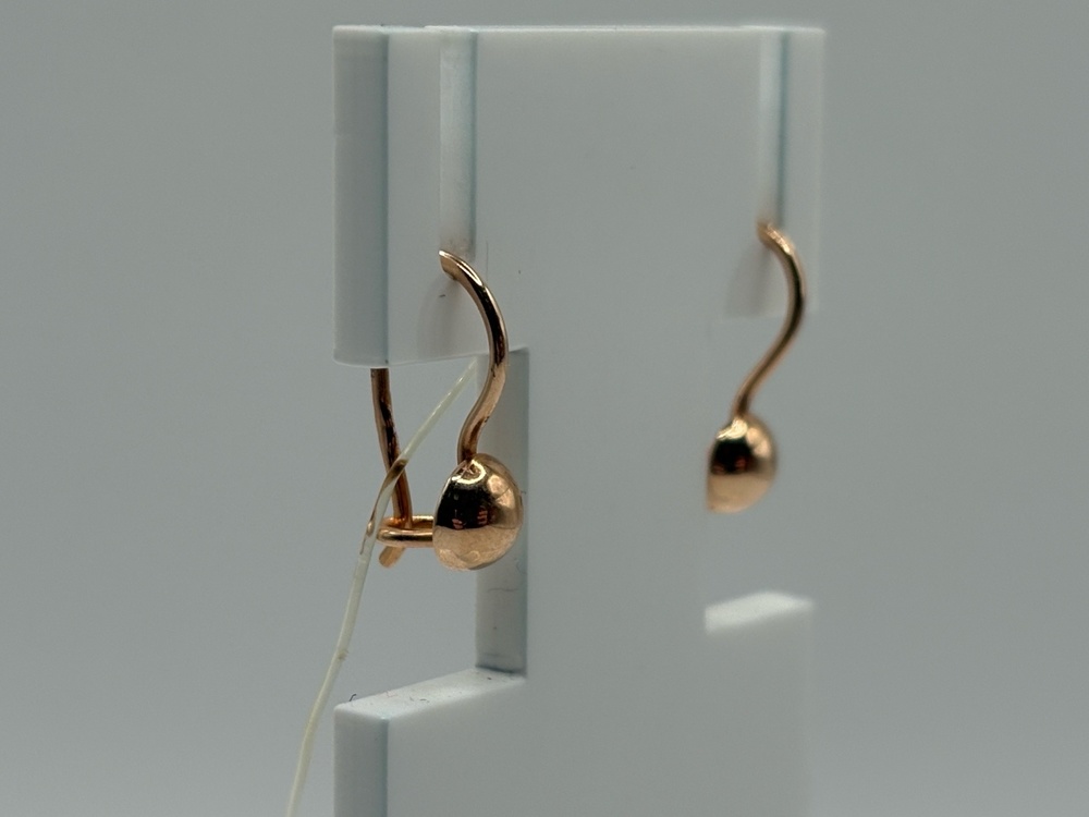 020020 СЕРЬГИ С ПЕТЕЛЬКОЙ (Au 585)