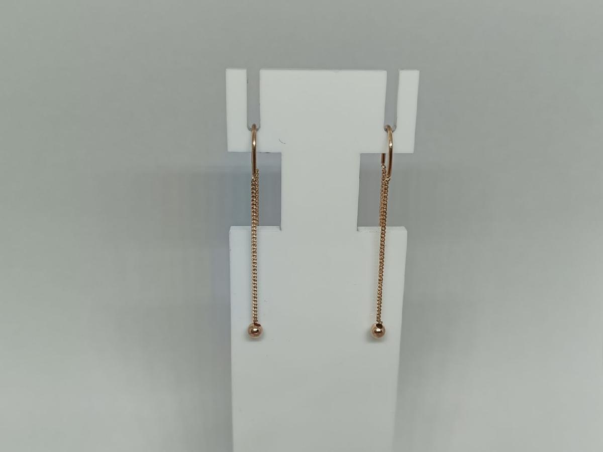 СЕРЬГИ ПРОДЕВКИ без камня (Au 585)