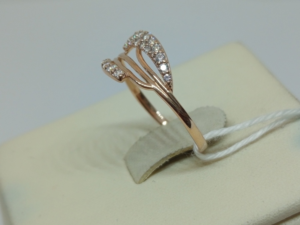 КОЛЬЦО С КАМНЯМИ (Au 585)