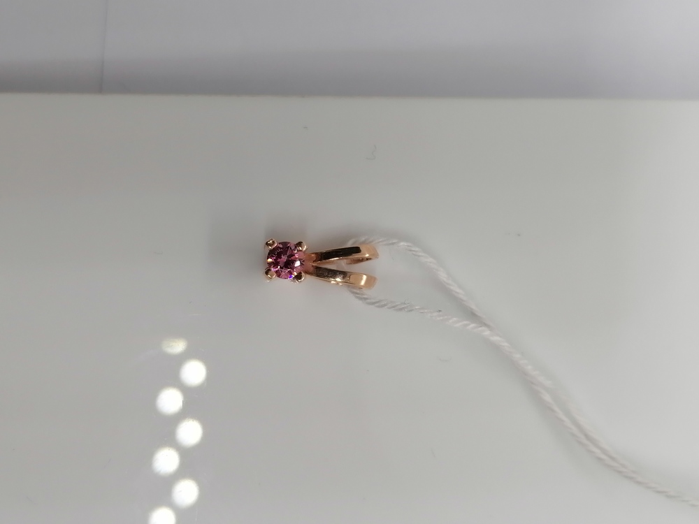 5549sw17 ПОДВЕСКА С КАМНЕМ (Au 585)