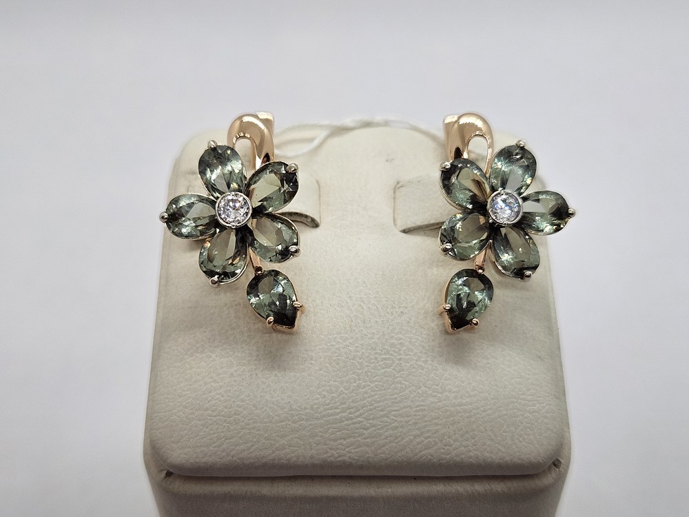 СЕРЬГИ С КАМНЯМИ (Au 585)