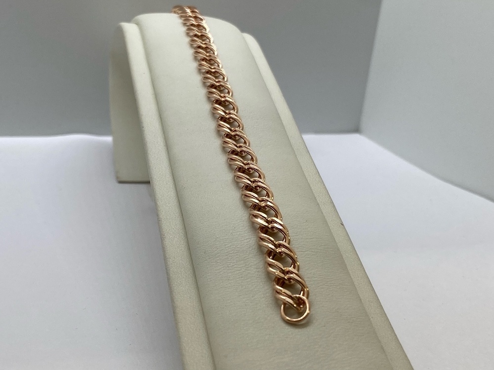 БРАСЛЕТ ПУСТОТЕЛЫЙ Ромб двойной (Au 585)