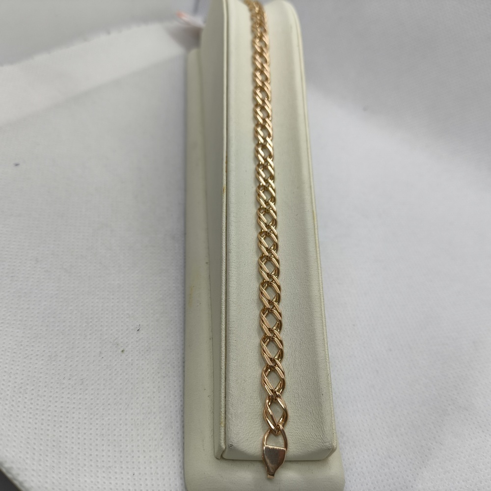 БРАСЛЕТ ПОЛНОВЕСНЫЙ Ромб двойной Au 585