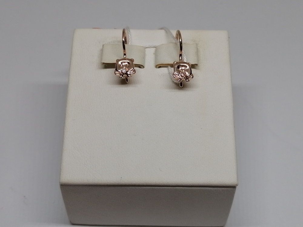 СЕРЬГИ С КАМНЕМ (Au 585)