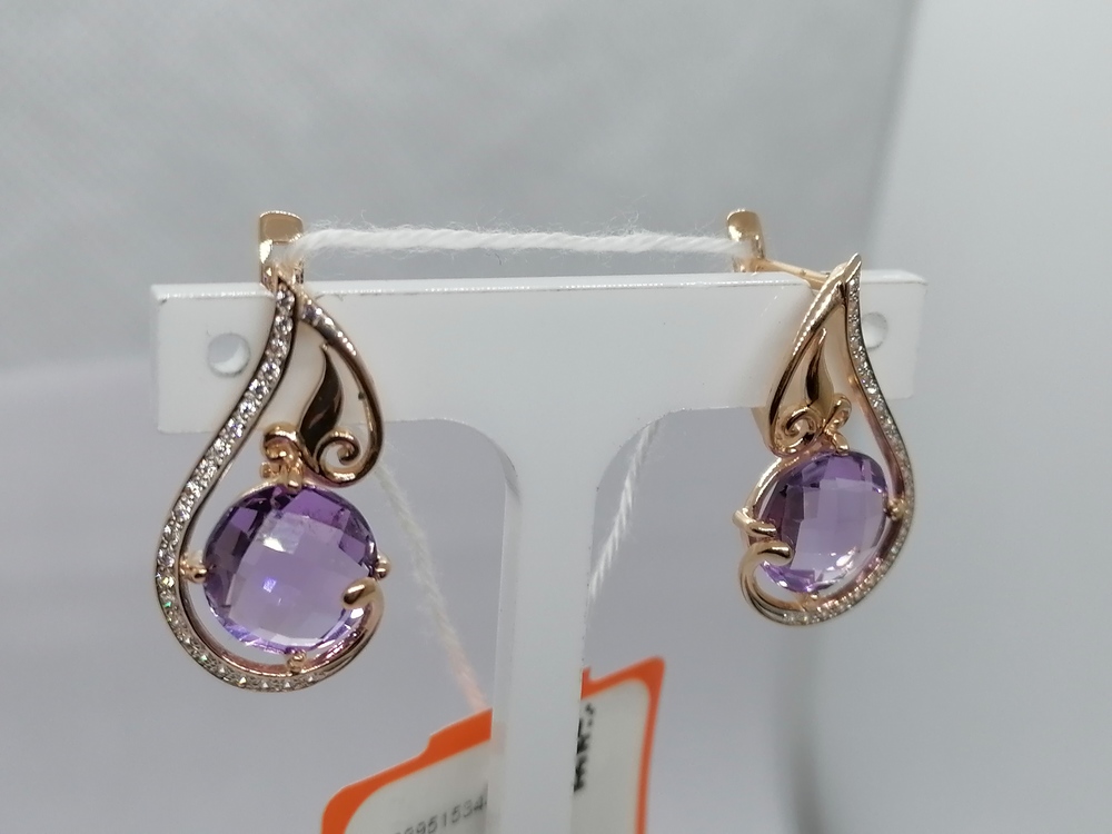 СЕРЬГИ С КАМНЯМИ (Au 585)