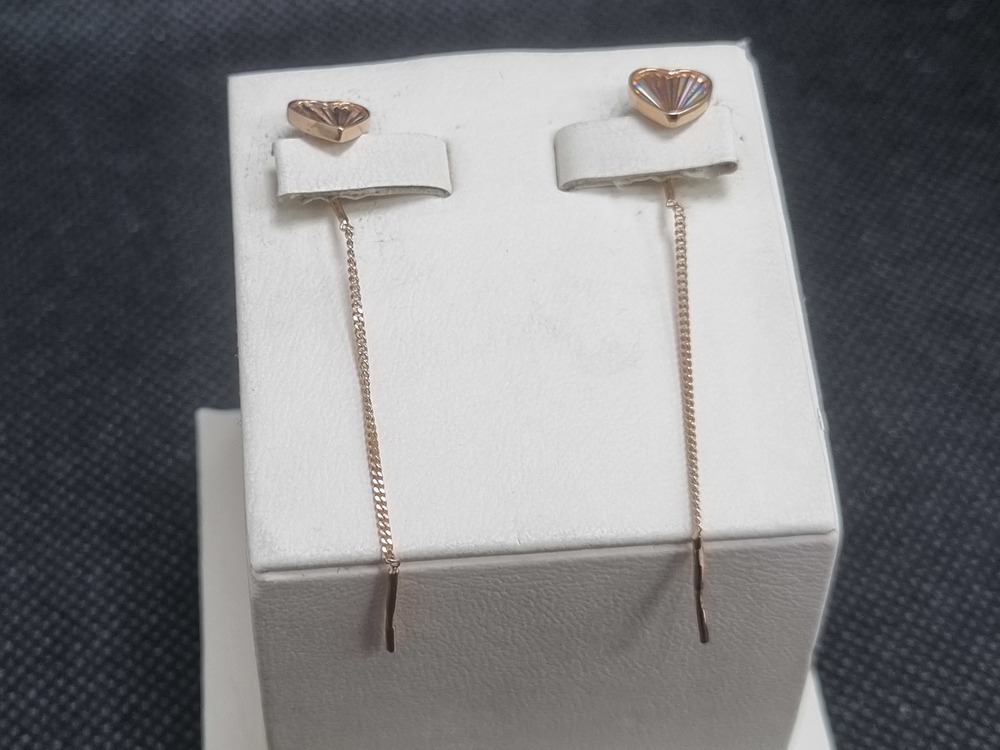 СЕРЬГИ ПРОДЕВКИ без камня (Au 585)