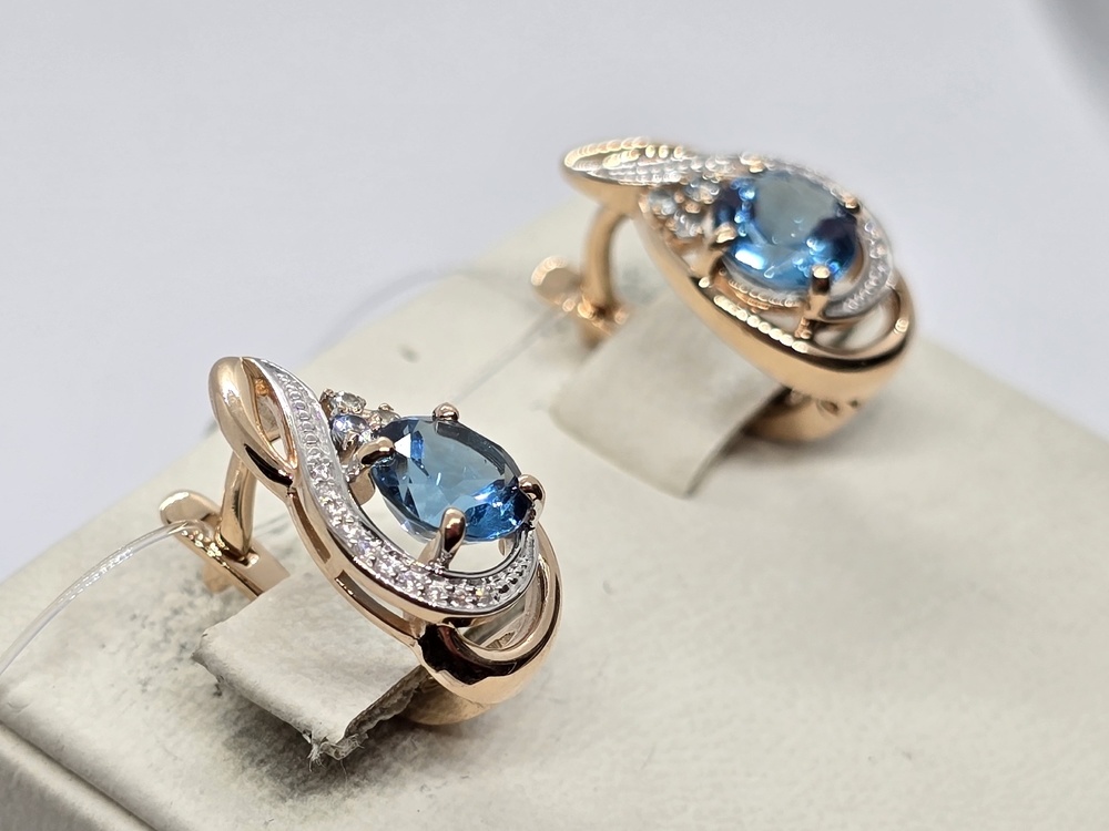 СЕРЬГИ ТОПАЗ (Au 585)