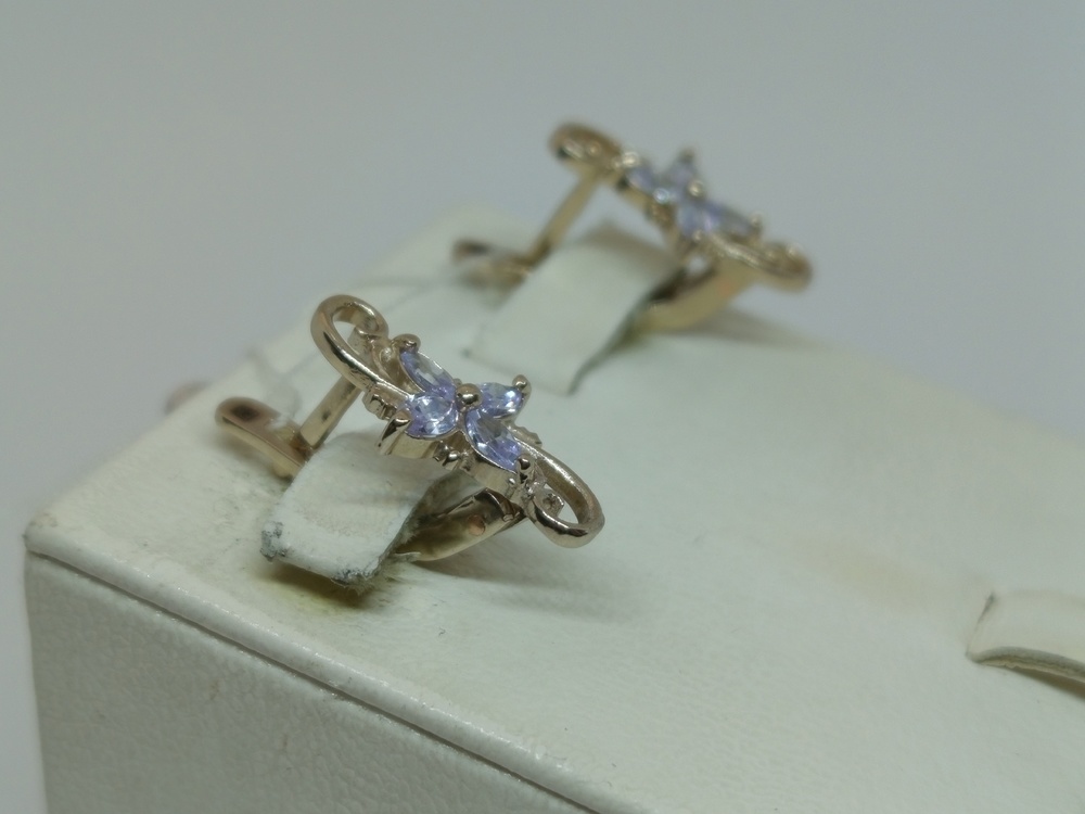 СКМИ585 СЕРЬГИ С КАМНЯМИ (Au 585)