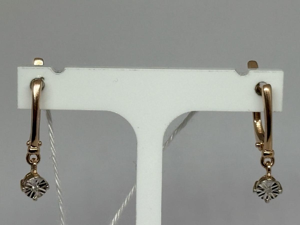 СЕРЬГИ С КАМНЕМ (Au 585)