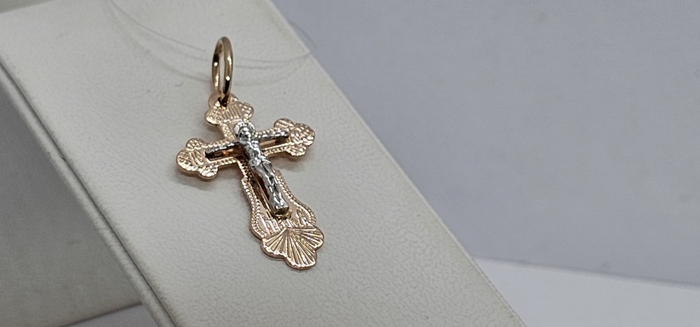 ПОДВЕСКА КРЕСТ без камня (Au 585)