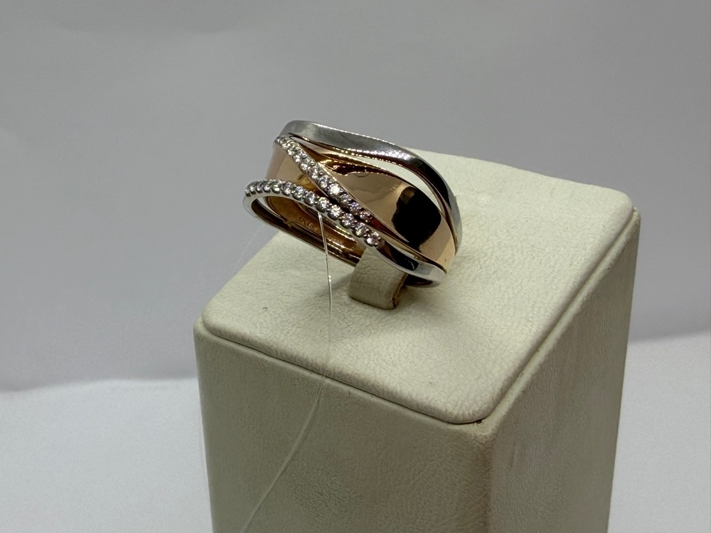 КОЛЬЦО С КАМНЯМИ (Au 585)