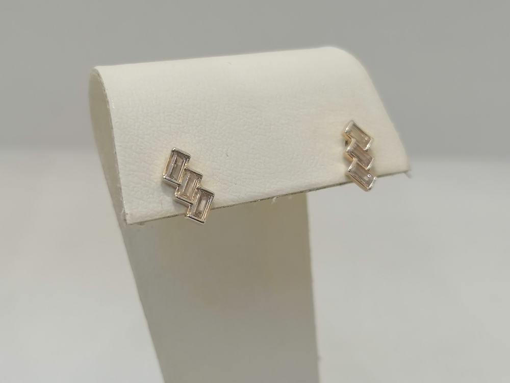 СЕРЬГИ ПУСЕТЫ с камнями (Au 585)