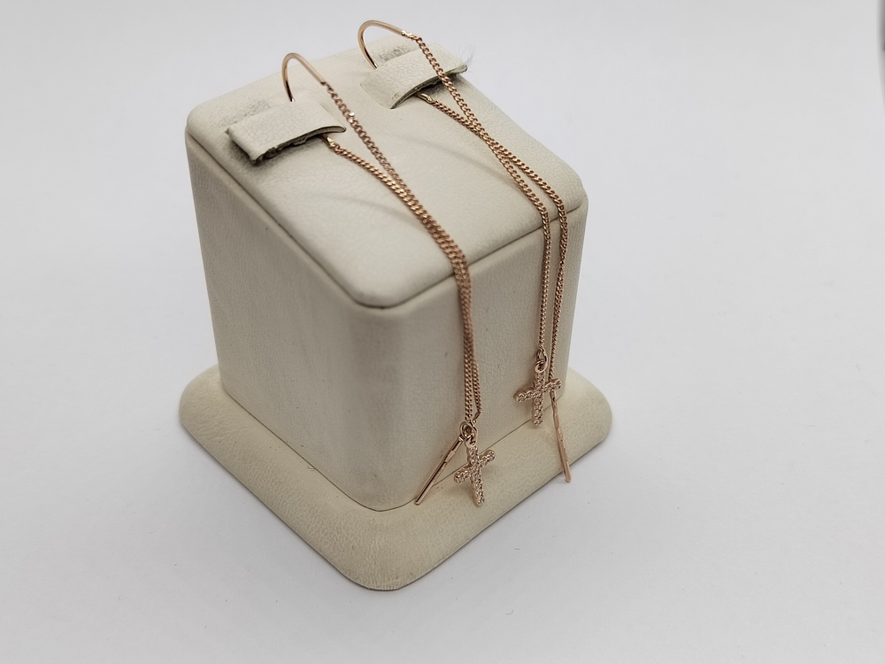 1958 СЕРЬГИ ПРОДЕВКИ с камнями (Au 585)