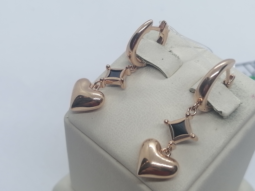 СЕРЬГИ ОНИКС (Au 585)