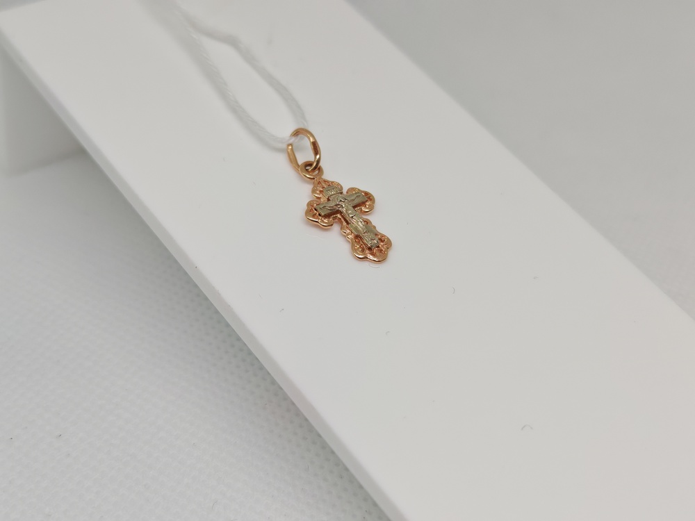 ПОДВЕСКА КРЕСТ БЕЗ КАМНЯ (Au 585)