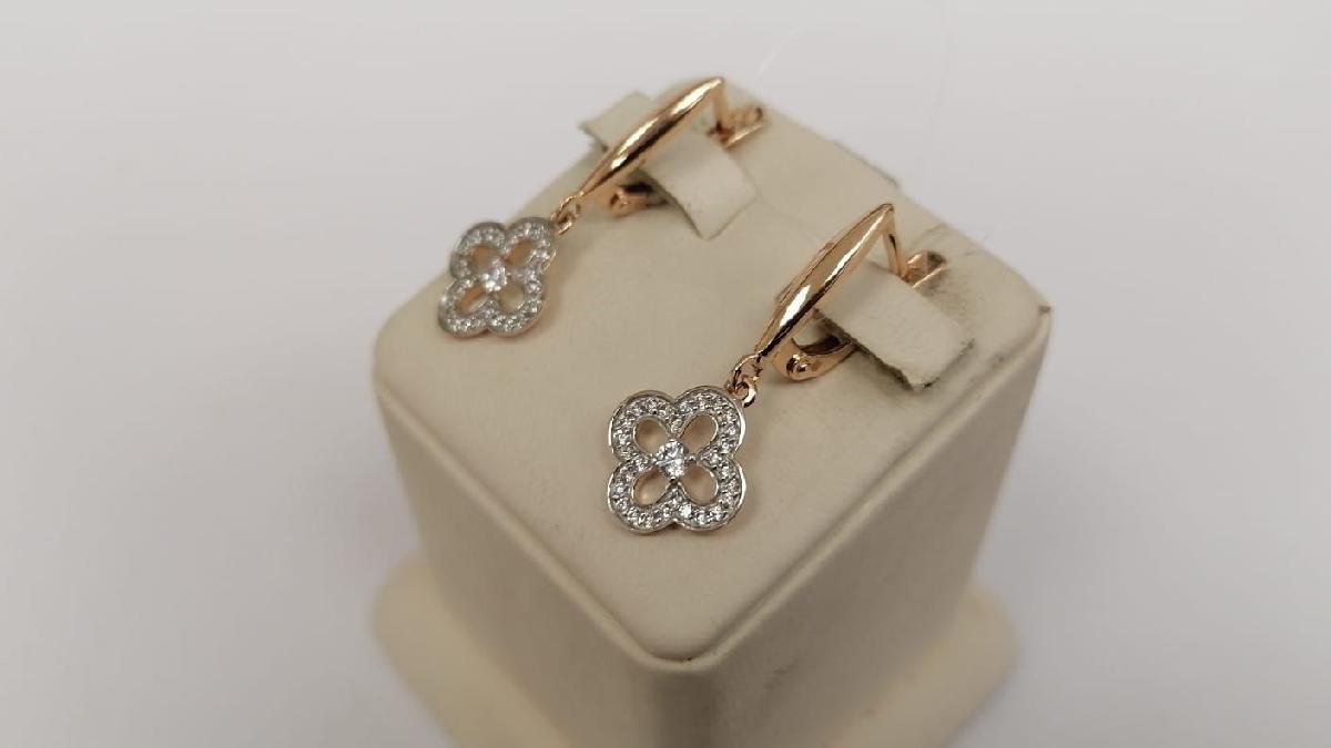 СЕРЬГИ С КАМНЯМИ (Au 585)