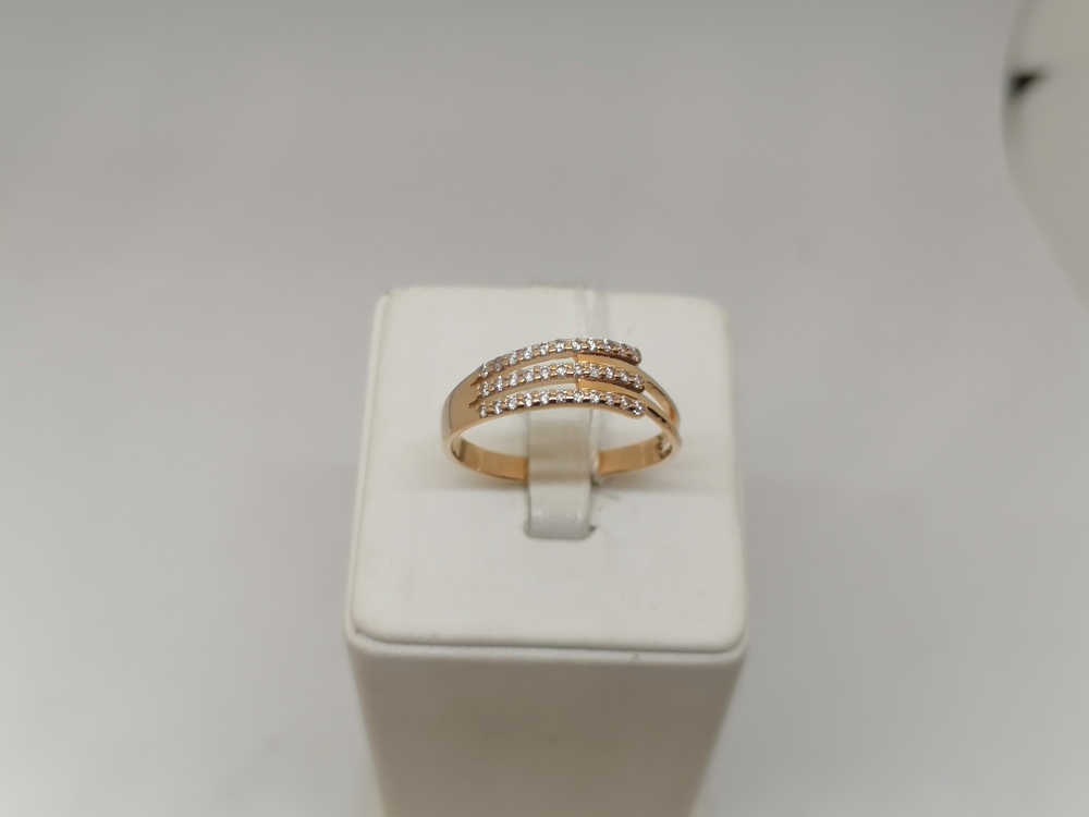 КОЛЬЦО С КАМНЯМИ (Au 585)