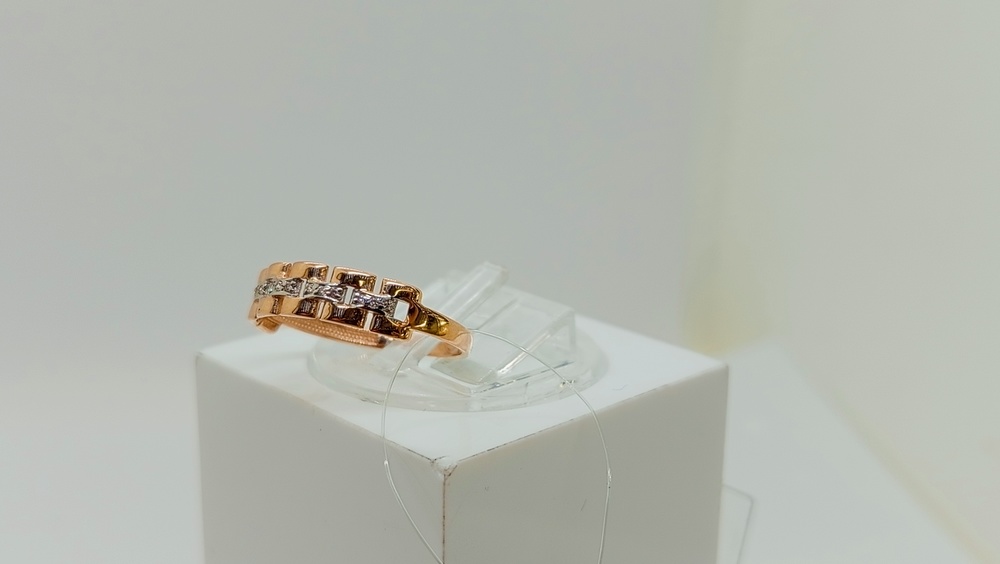 КОЛЬЦО С КАМНЯМИ (Au 585)