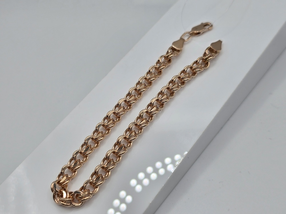 БРАСЛЕТ ПУСТОТЕЛЫЙ Бисмарк (Au 585)