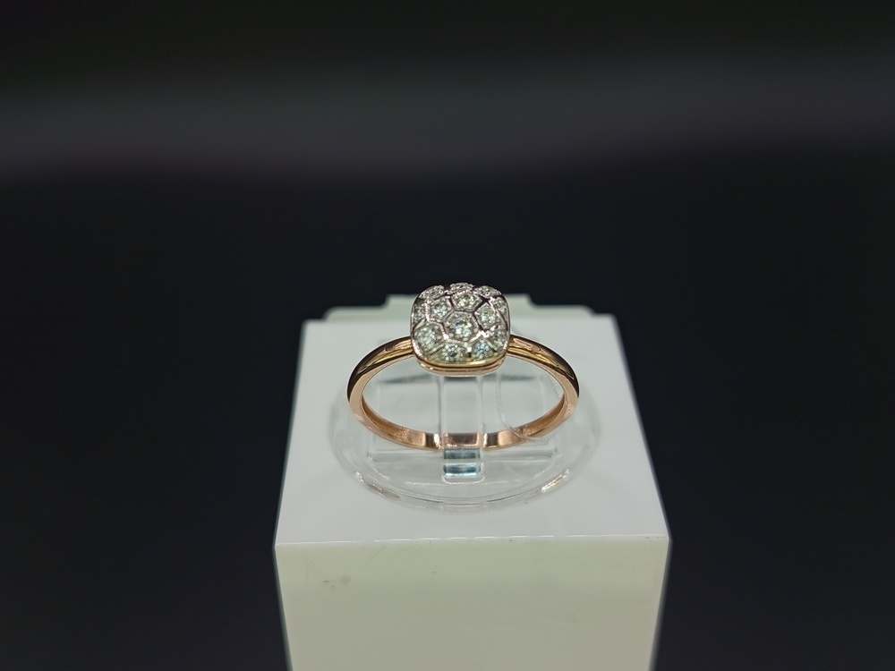 КОЛЬЦО С КАМНЯМИ (Au 585)