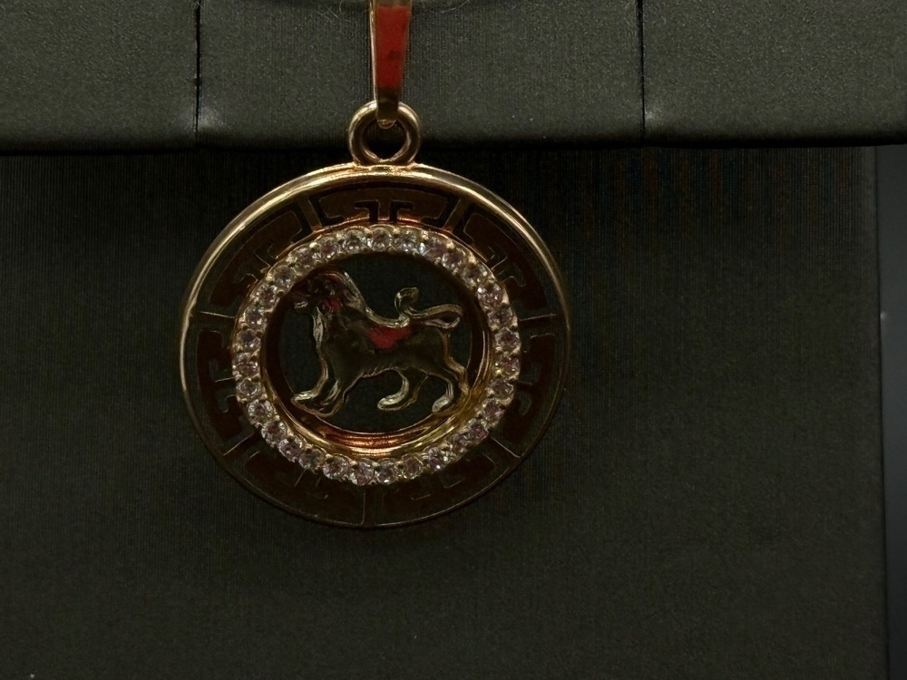КрСВП/лев/Ф ПОДВЕСКА ЗНАК ЗОДИАКА ЛЕВ (Au 585)