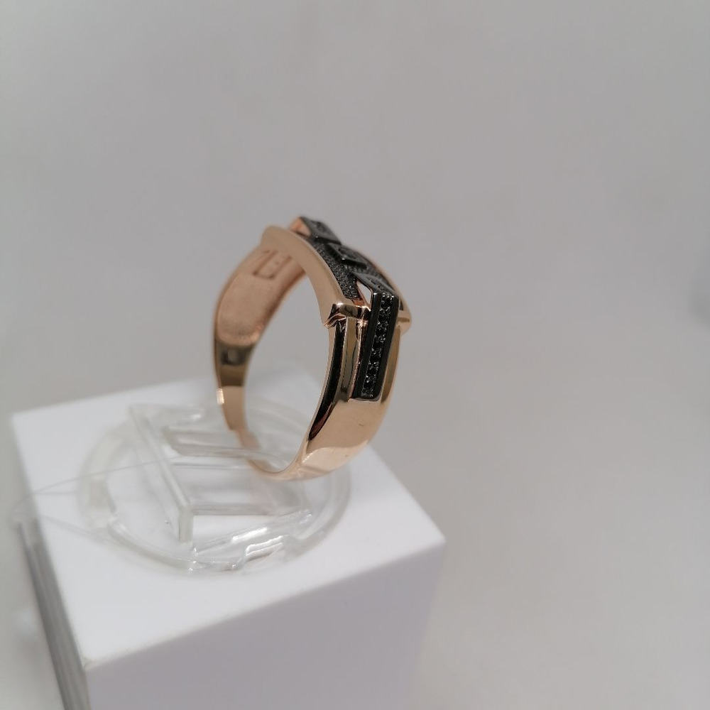 КОЛЬЦО ПЕЧАТКА с камнями (Au 585)