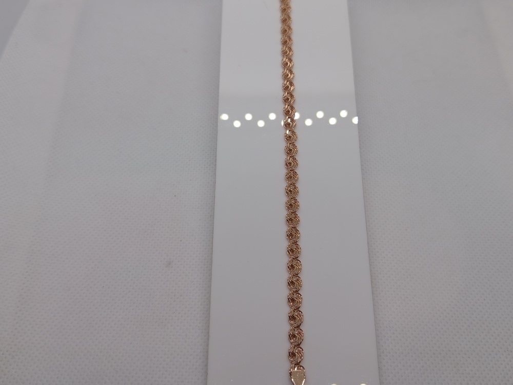 Роза Б040 БРАСЛЕТ ПУСТОТЕЛЫЙ Роза (Au 585)