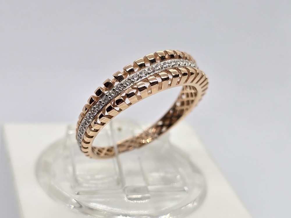 КОЛЬЦО С КАМНЯМИ (Au 585)