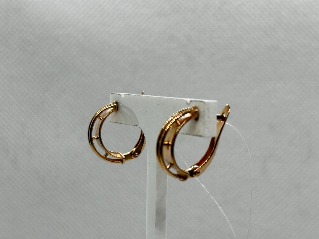 СЕРЬГИ БЕЗ КАМНЯ (Au 585)