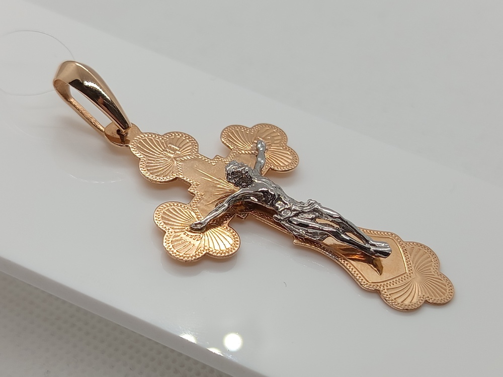 810-00029-10-00-00-03 ПОДВЕСКА КРЕСТ без камня (Au 585)