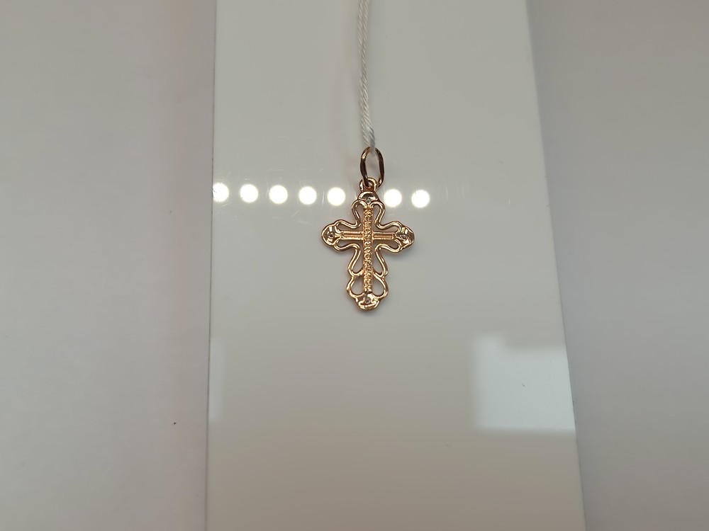 ПОДККИ585 ПОДВЕСКА КРЕСТ С КАМНЯМИ (Au 585)