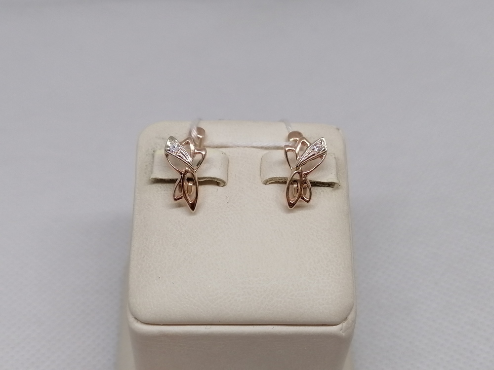 СЕРЬГИ С КАМНЕМ (Au 585)