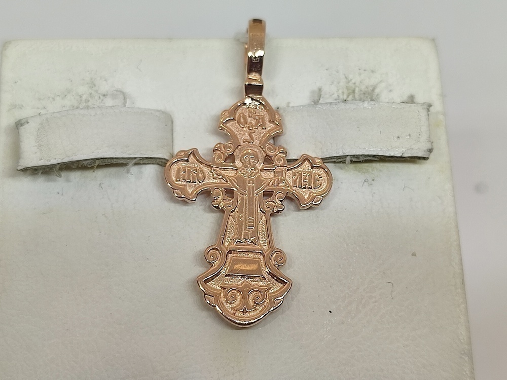 ПОДВЕСКА КРЕСТ БЕЗ КАМНЯ (Au 585)
