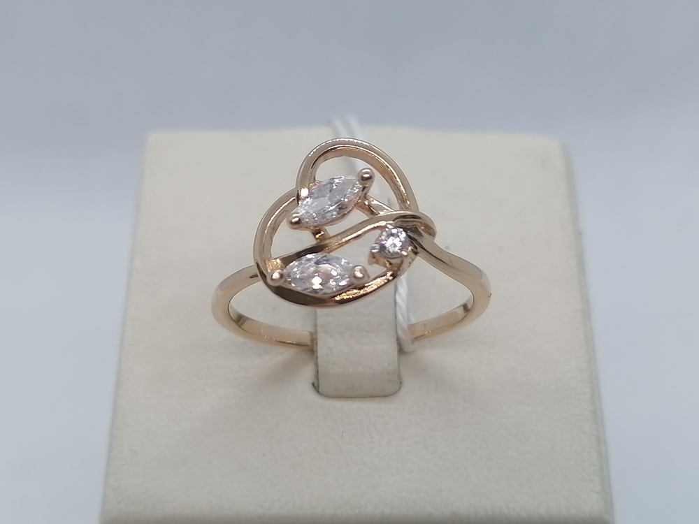 КОЛЬЦО С КАМНЯМИ (Au 585)