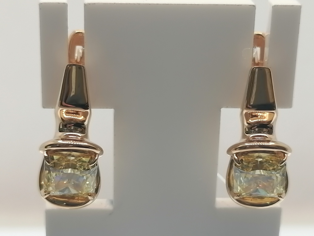 СЕРЬГИ С КАМНЕМ (Au 585)