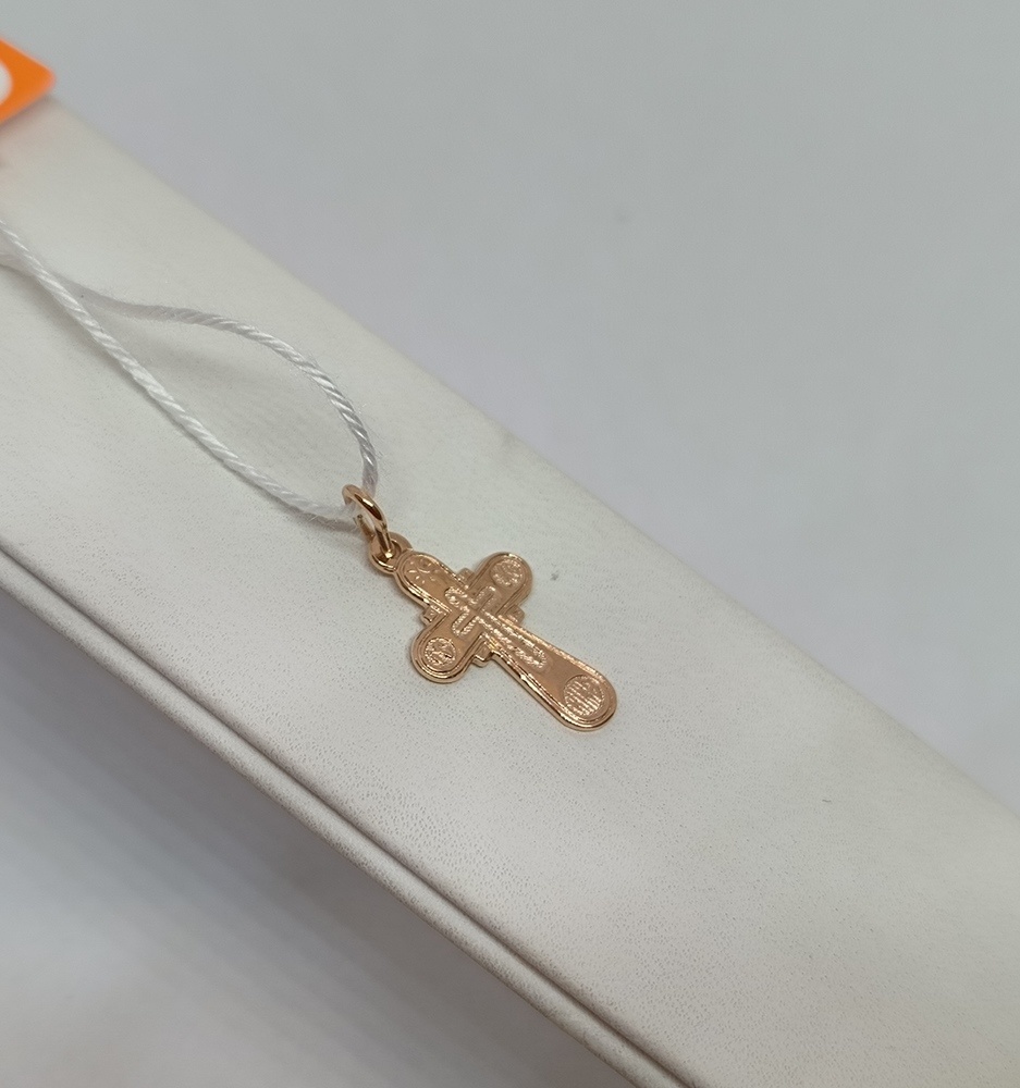 ПОДВЕСКА КРЕСТ БЕЗ КАМНЯ (Au 585)