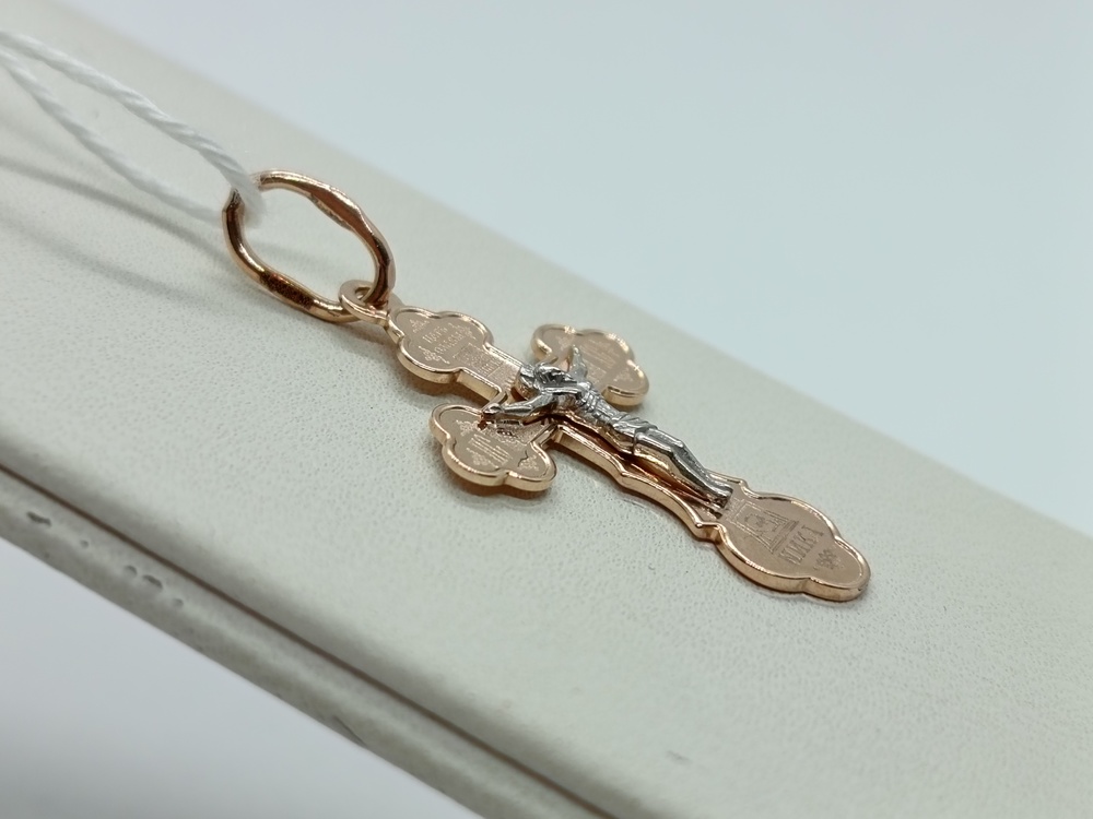 ПОДКБК585 ПОДВЕСКА КРЕСТ БЕЗ КАМНЯ (Au 585)