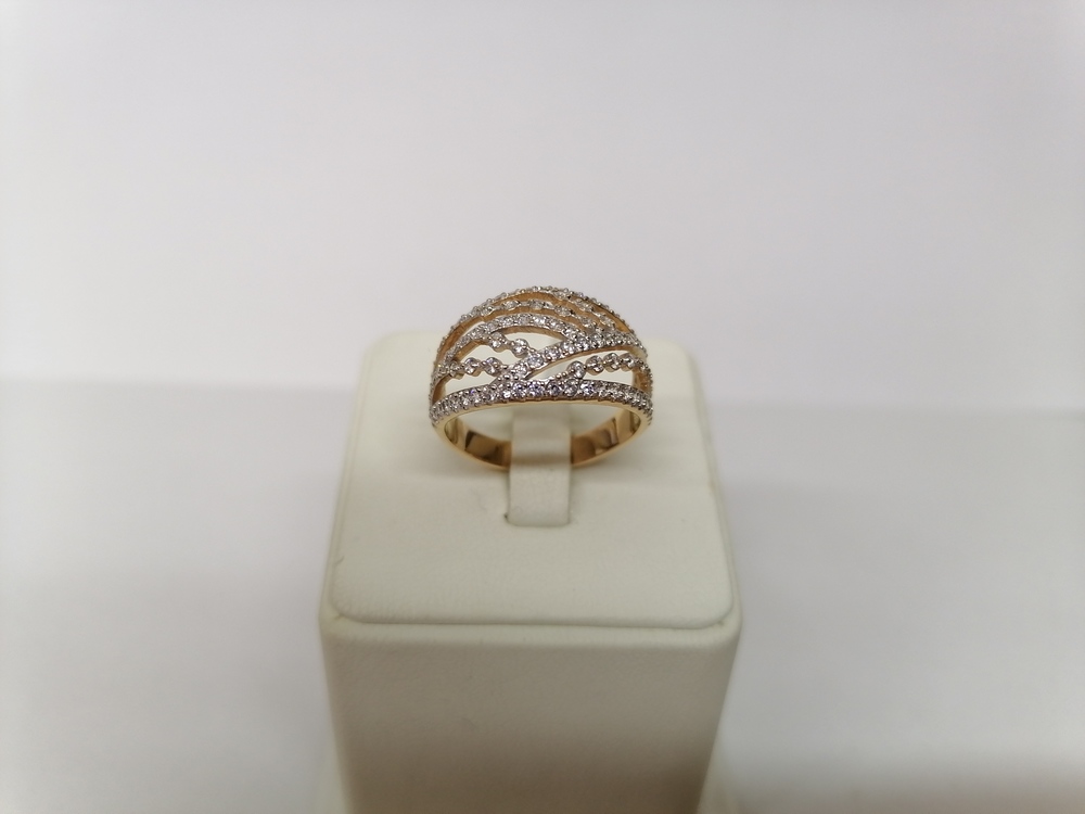 КОЛЬЦО С КАМНЯМИ (Au 585)