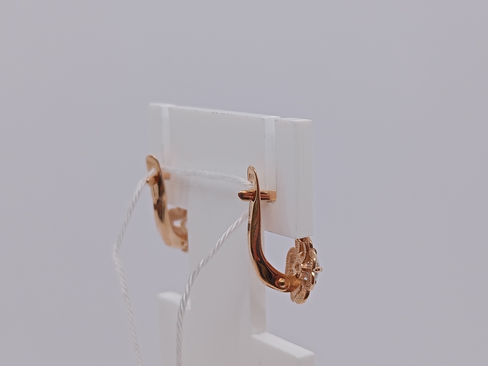 СЕРЬГИ С КАМНЕМ (Au 585)