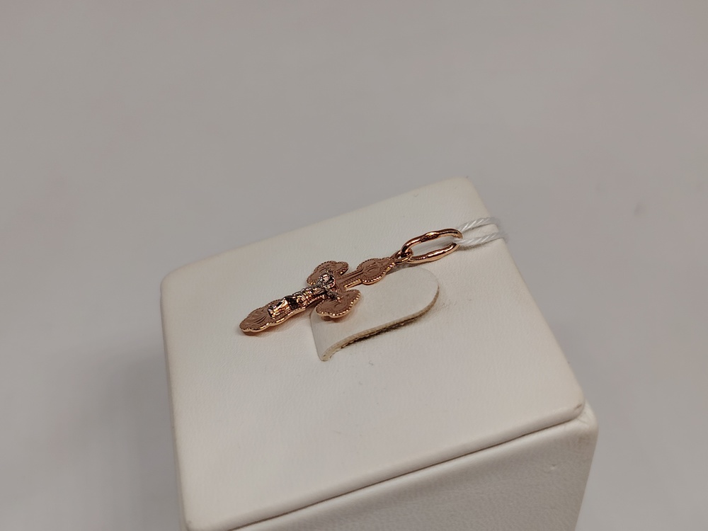 ПОДВЕСКА КРЕСТ БЕЗ КАМНЯ (Au 585)