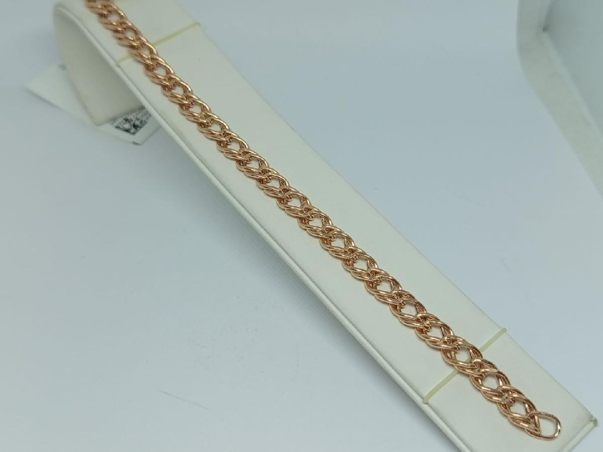 БРАСЛЕТ ПУСТОТЕЛЫЙ Ромб двойной (Au 585)