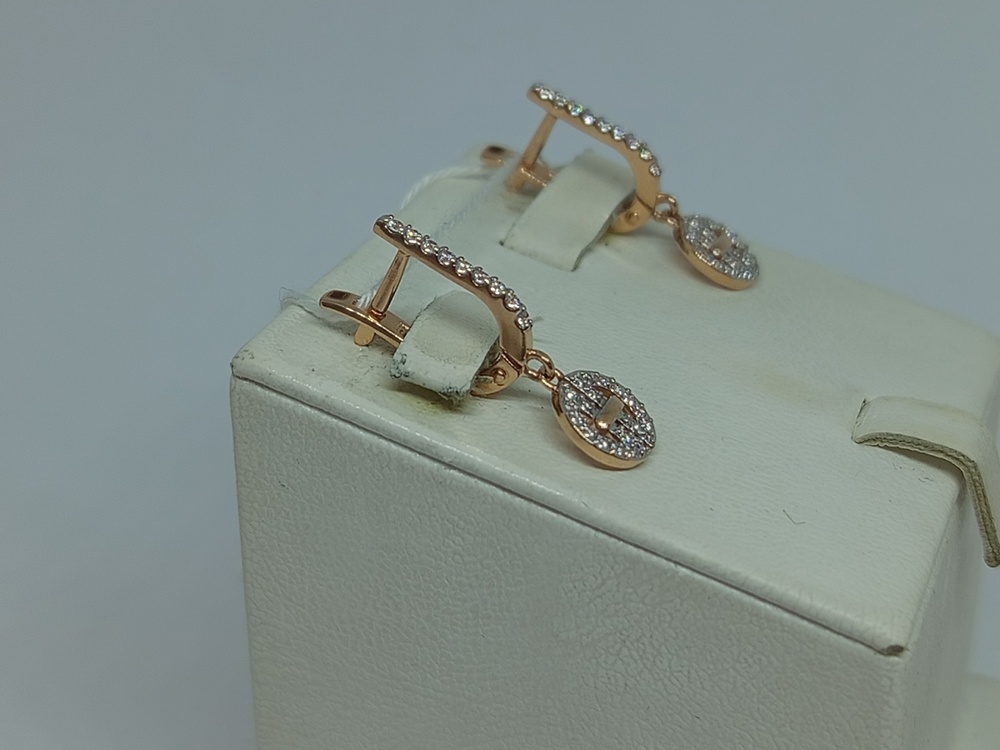 СКМИ585 СЕРЬГИ С КАМНЯМИ (Au 585)