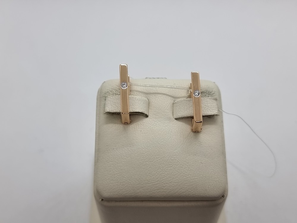 СЕРЬГИ С КАМНЕМ (Au 585)